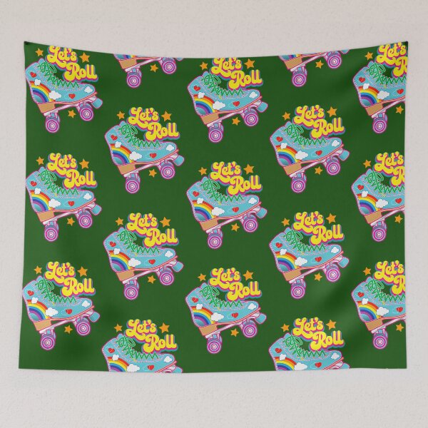 Item preview, Retro Lets Roll Rollerskating Cute Roller Skater 70S 80S 121 designed and sold by JeweliciousUS.