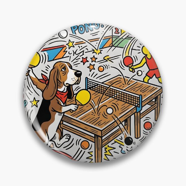 Artikelvorschau, Basset Hound Tischtennis entworfen und verkauft von PictoVibe.