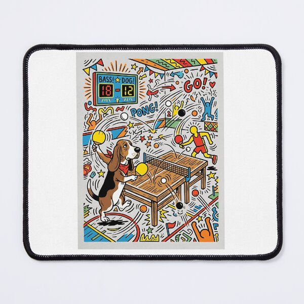 Item preview, Basset Hound Ping Pong designed and sold by PictoVibe.