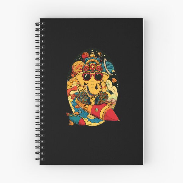 Item preview, Cool Elephant Blessing Pose Orange Rocket Galaxy Psychedelic Pop Art designed and sold by PANNARUK THAILAND.