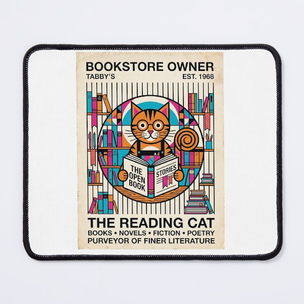 Item preview, Orange Tabby Bookstore designed and sold by PictoVibe.