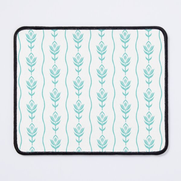Item preview, Teal Tulip Floral Stripe Pattern designed and sold by Flora-and-Fable.