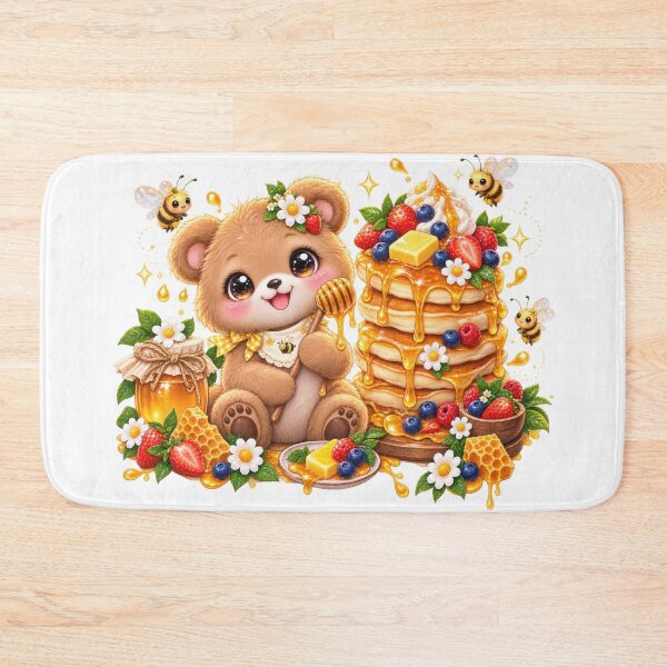 Item preview, Honey Bear Pancake Berry Breakfast designed and sold by jgvisualarts.