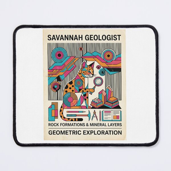 Item preview, Savannah Cat Geologist designed and sold by PictoVibe.