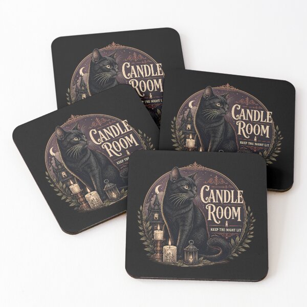 Item preview, Candle Room Black Cat Halloween Gothic Engraving designed and sold by KristenosNehk.