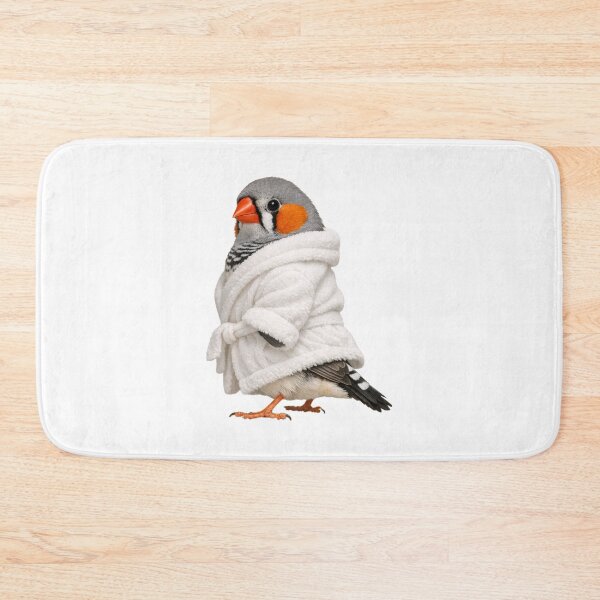Item preview, Cosy Zebra Finch Bathrobe designed and sold by Sillytoe.