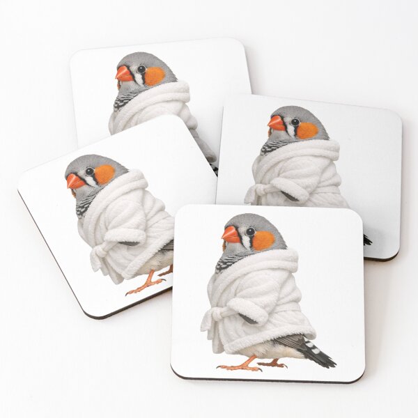 Item preview, Cosy Zebra Finch Bathrobe designed and sold by Sillytoe.