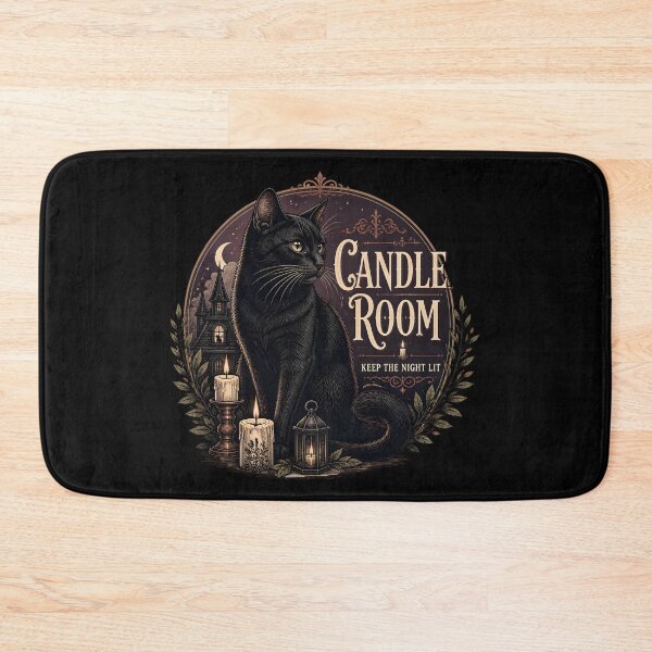 Item preview, Candle Room Black Cat Halloween Gothic Engraving designed and sold by KristenosNehk.