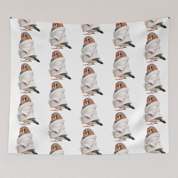 Item preview, Cosy Zebra Finch Bathrobe designed and sold by Sillytoe.