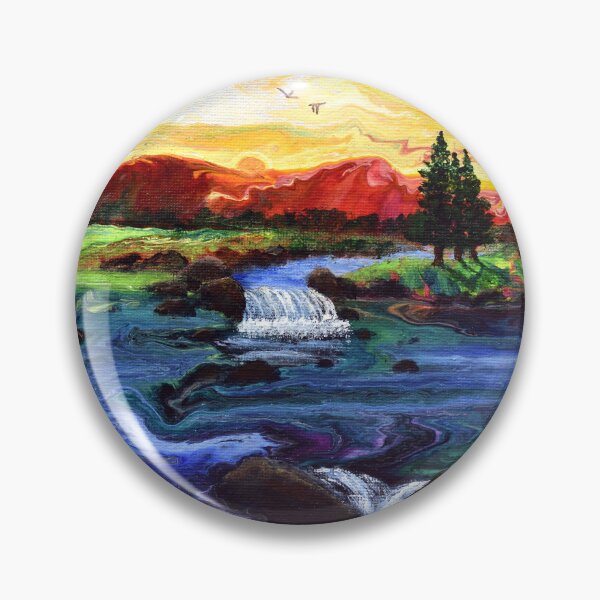 Item preview, Sun Setting Over Flowing Water designed and sold by BreezyZen.