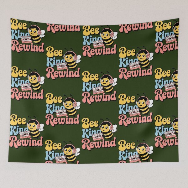 Item preview, Bee Kind Rewind  Retro Bee T-Shirt 697 designed and sold by Pinkydesigned.