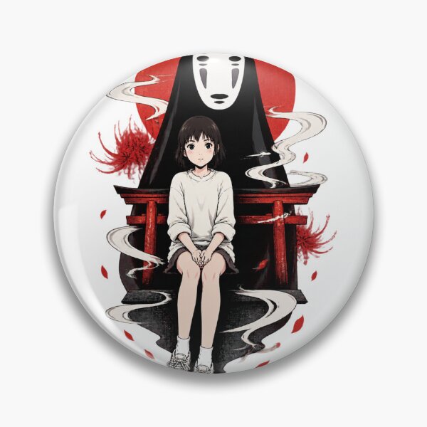 Item preview, Cute Anime Girl And Shadow Spirit Masked Ghost Aesthetic - Vintage Japanese Anime Art | ⭐⭐⭐⭐⭐ designed and sold by tracktech.