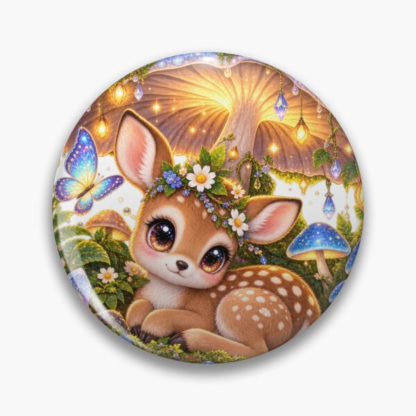 Item preview, Enchanted Fawn Mushroom Forest Magic designed and sold by jgvisualarts.