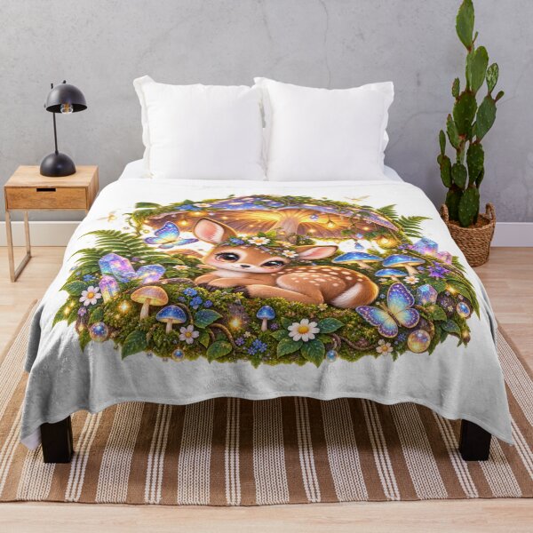 Item preview, Enchanted Fawn Mushroom Forest Magic designed and sold by jgvisualarts.