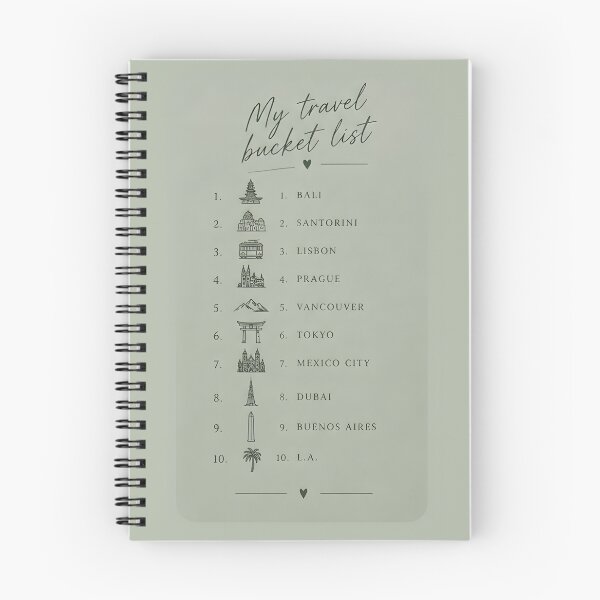 Item preview, My Travel Bucket List – Dream Cities Design designed and sold by KWW SHOP.
