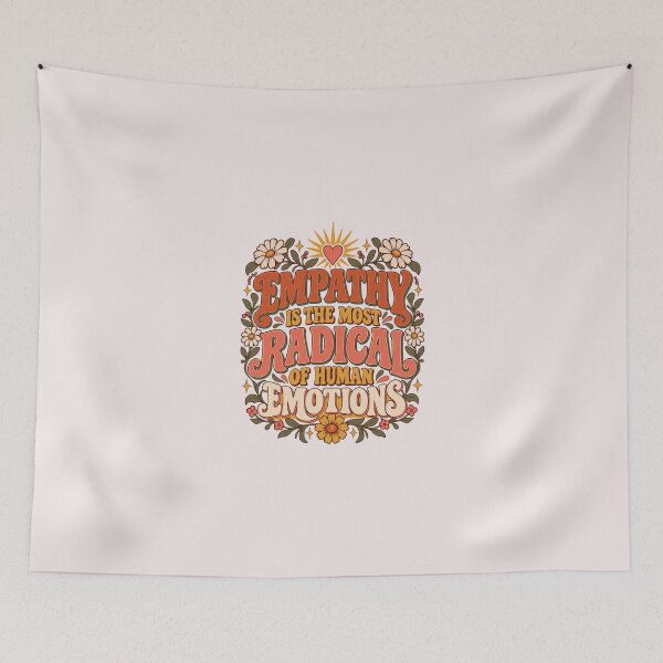 Item preview, Empathy Is The Most Radical Of Human Emotions Retro Floral designed and sold by ChuyenSuperx.