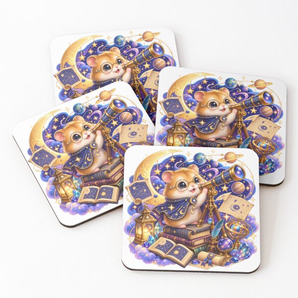 Item preview, Astronomer Hamster Wizard Stargazing designed and sold by jgvisualarts.