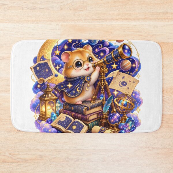 Item preview, Astronomer Hamster Wizard Stargazing designed and sold by jgvisualarts.