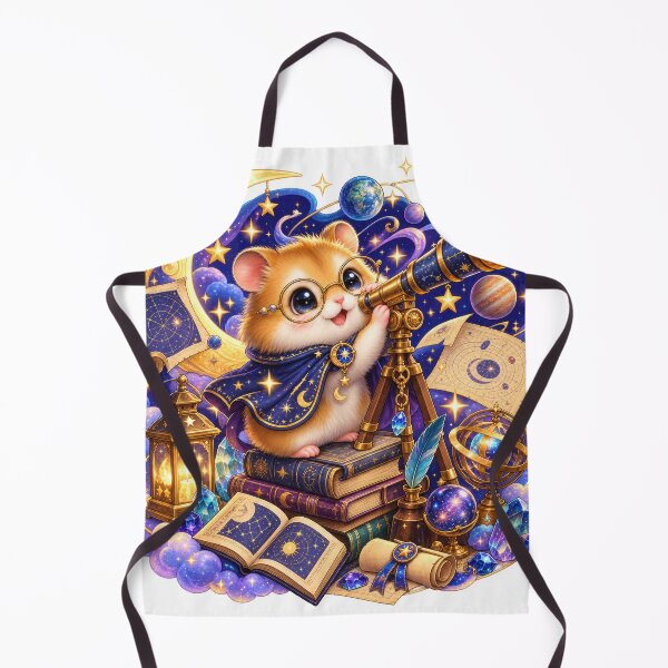 Item preview, Astronomer Hamster Wizard Stargazing designed and sold by jgvisualarts.