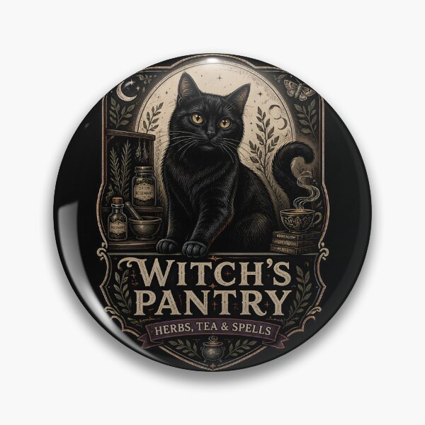 Item preview, Witch'S Pantry Black Cat Halloween Gothic Engraving designed and sold by KristenosNehk.