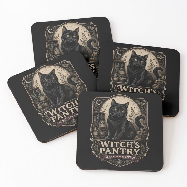 Item preview, Witch'S Pantry Black Cat Halloween Gothic Engraving designed and sold by KristenosNehk.