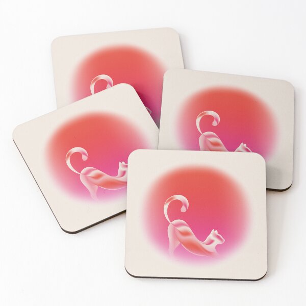 Item preview, Stretching Aura Cat Red Gradient Mystic Poster designed and sold by Yaiart.