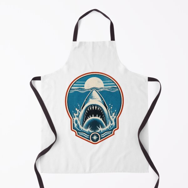 Item preview, Retro Great White Shark Jaws Ocean Predator Artwork - Vintage Deep Sea Marine Life Graphic | Best Gift designed and sold by dino-saur.