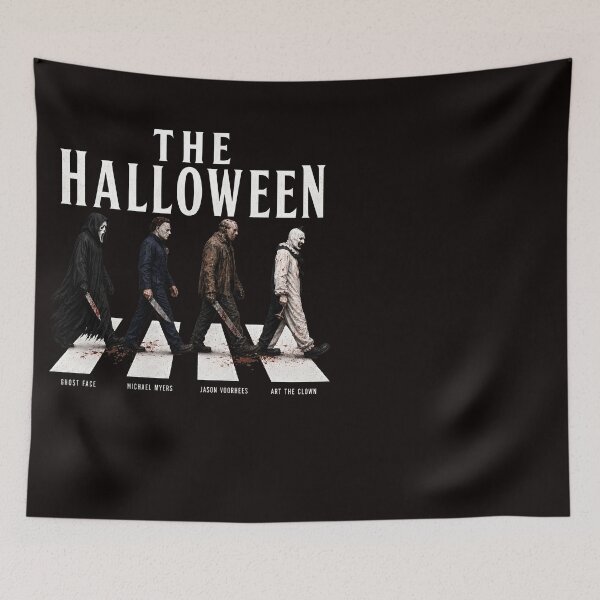 Item preview, Halloween Tshirts Michael Myers Jason Voorhees Ghost Face Art The Clown Horror Walking Road designed and sold by Hydlaaksmndriss.