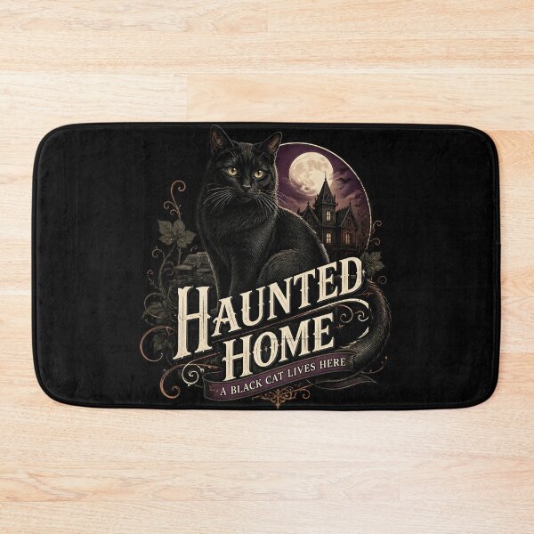 Item preview, Haunted Home Black Cat Halloween Gothic Engraving designed and sold by KristenosNehk.