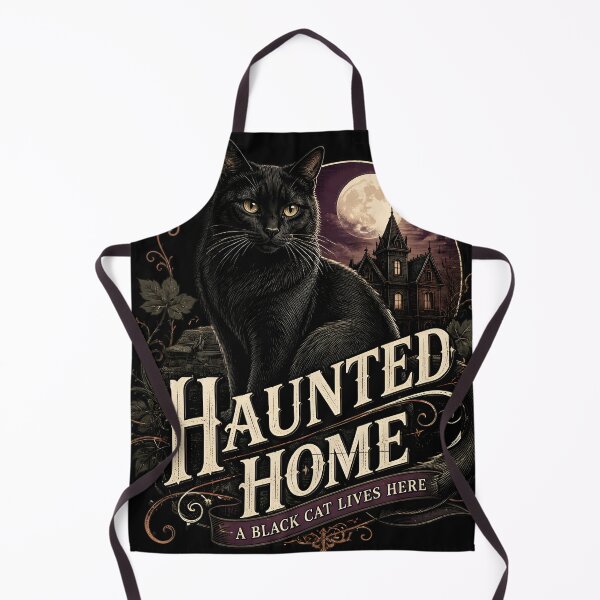 Item preview, Haunted Home Black Cat Halloween Gothic Engraving designed and sold by KristenosNehk.