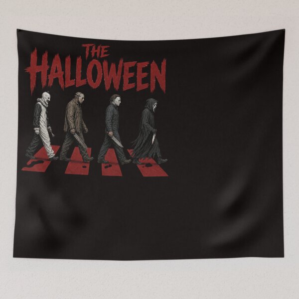 Item preview, Halloween Tshirts Michael Myers Jason Voorhees Ghost Face Art The Clown Vintage Horror Walking Road Retro designed and sold by Hydlaaksmndriss.