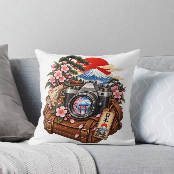 Item preview, Vintage Japan Travel Camera – Mount Fuji & Sakura Adventure designed and sold by Ghostwave Atelier.