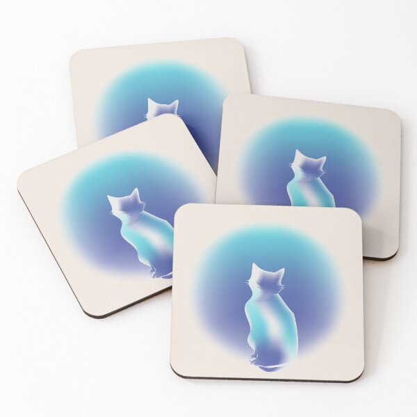 Item preview, Blue Aura Cat Cyan Gradient Mystic Poster designed and sold by Yaiart.