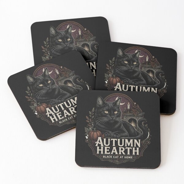 Item preview, Autumn Hearth Black Cat Halloween Gothic Engraving designed and sold by KristenosNehk.