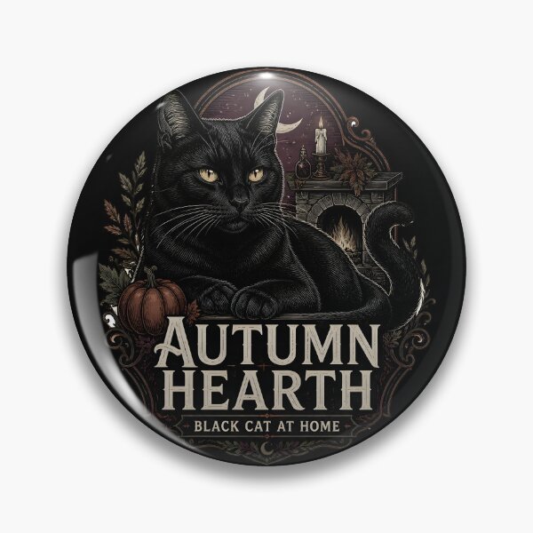 Item preview, Autumn Hearth Black Cat Halloween Gothic Engraving designed and sold by KristenosNehk.