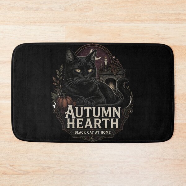 Item preview, Autumn Hearth Black Cat Halloween Gothic Engraving designed and sold by KristenosNehk.