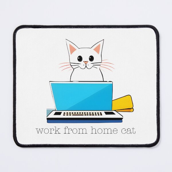 Item preview, Work from Home Cat designed and sold by GeeklyShirts.