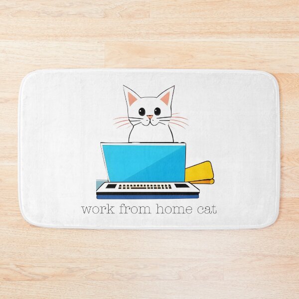 Item preview, Work from Home Cat designed and sold by GeeklyShirts.