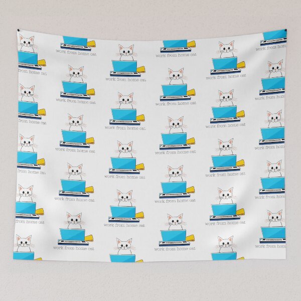 Item preview, Work from Home Cat designed and sold by GeeklyShirts.