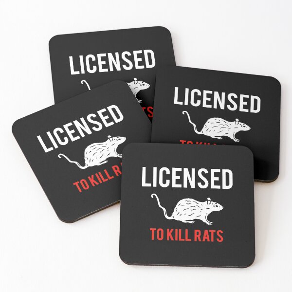 Item preview, Licensed to Kill Rats Funny Pest Control Rodent Graphic designed and sold by armandaibrittoe.
