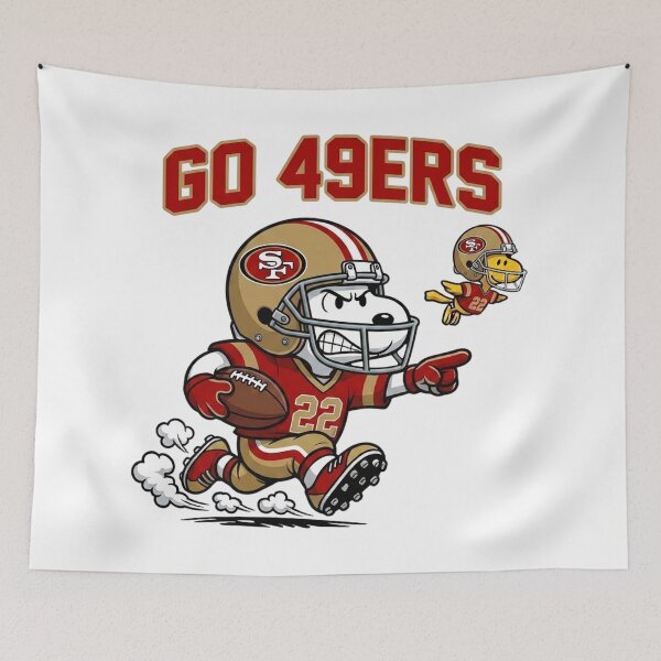 Item preview, Snoopy Go 49ers Football Fan Art designed and sold by CaneufeyCip.