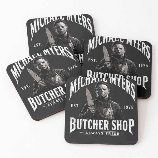 Item preview, Michael Myers Tshirts Butcher Shop Retro Halloween Horror Movie Fan Gift designed and sold by Hydlaaksmndriss.