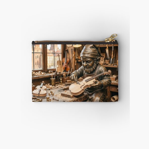 Item preview, Bronze Violin Maker Gnome Art Print – Quirky Musician Gift, Poland Travel Decor designed and sold by Purrfecta.