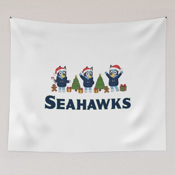 Item preview, Christmas Seahawks Dogs Holiday Christmas designed and sold by DreamInkNest.