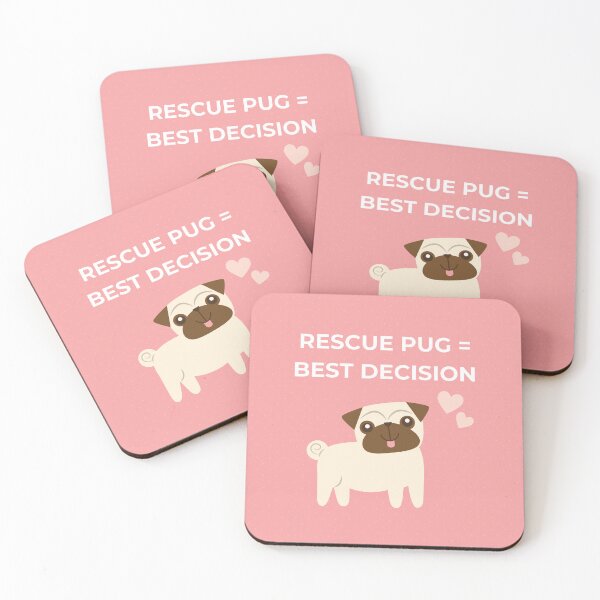 Item preview, Rescue Pug = Best Decision designed and sold by jpubdesigns.