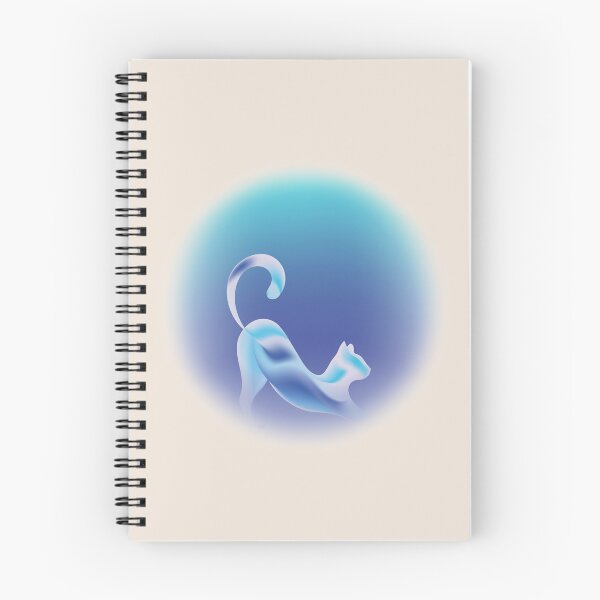 Item preview, Stretching Blue Aura Cat Cyan Gradient Mystic Poster designed and sold by Yaiart.