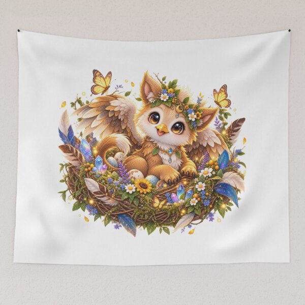 Item preview, Baby Griffin Nest Fantasy Creature designed and sold by jgvisualarts.