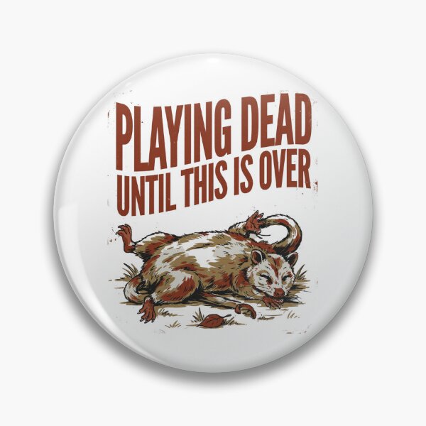 Item preview, Playing Dead Until This Is Over – Funny Sleepy Possum Retro Vintage Design designed and sold by madeinnature.