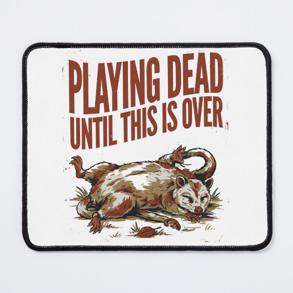 Item preview, Playing Dead Until This Is Over – Funny Sleepy Possum Retro Vintage Design designed and sold by madeinnature.