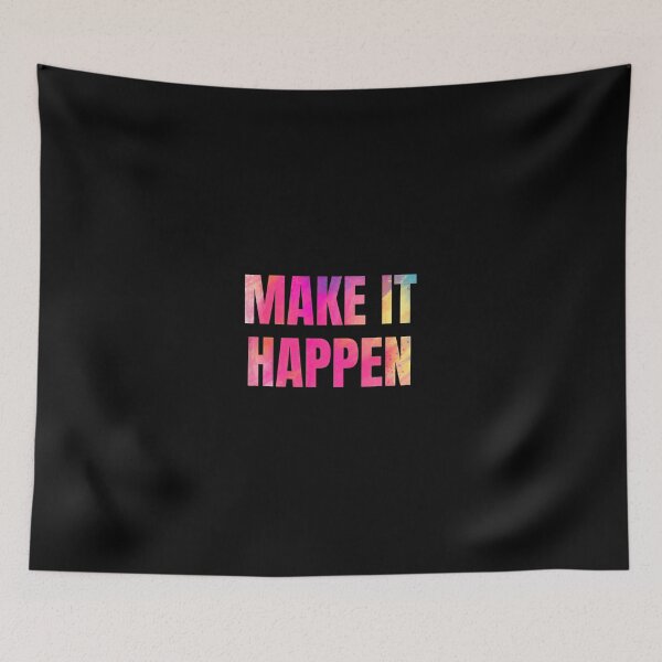 Item preview, Make It Happen Motivational Watercolor Text designed and sold by yetterbahulse.
